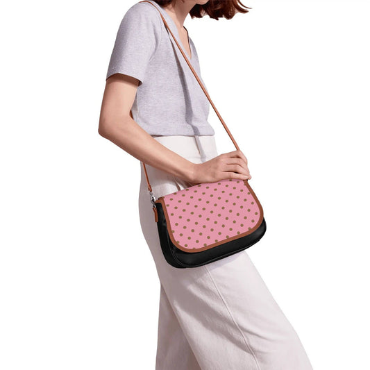 Leather Shoulder Bag Dots 2 | Women Cross Shoulder Purse - Weave West