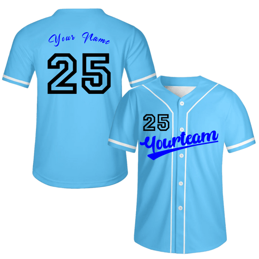 Custom Baseball Jersey (Sky blue) - Weave West