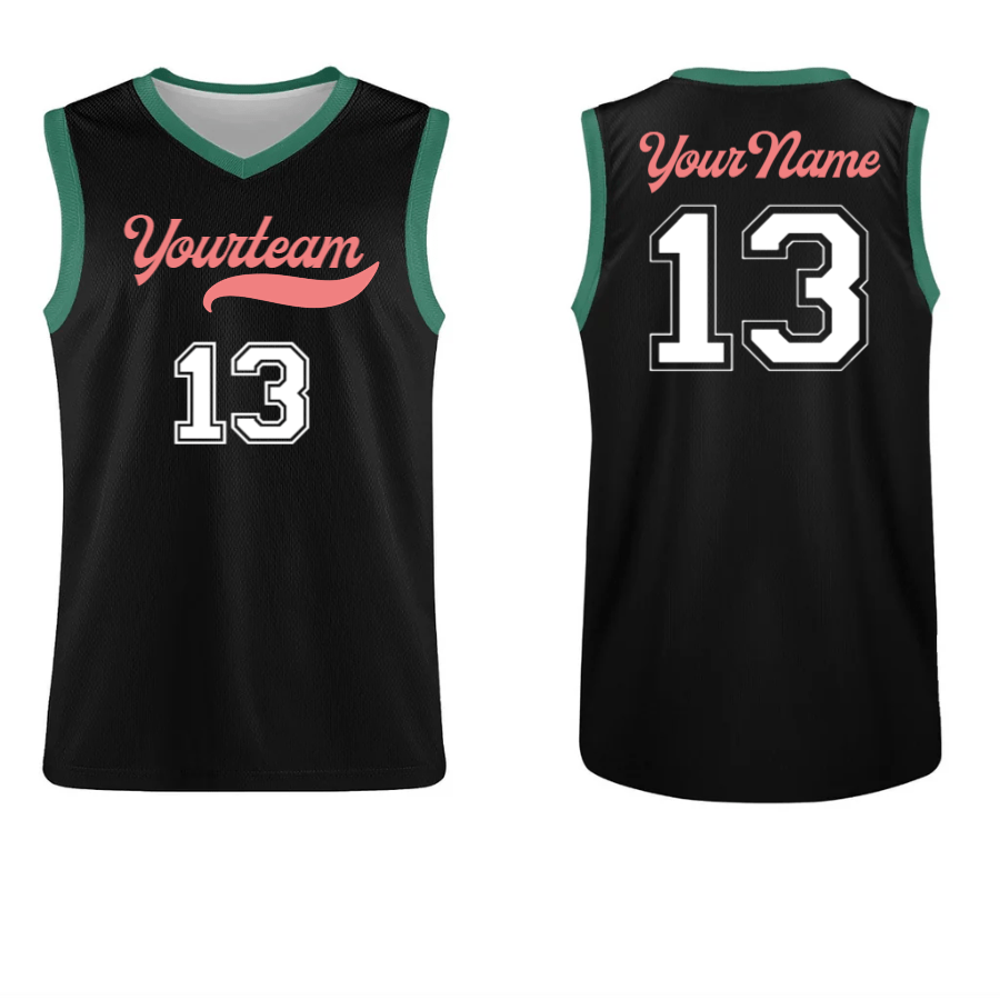 Custom Basketball Jersey (Green-Black) - Weave West