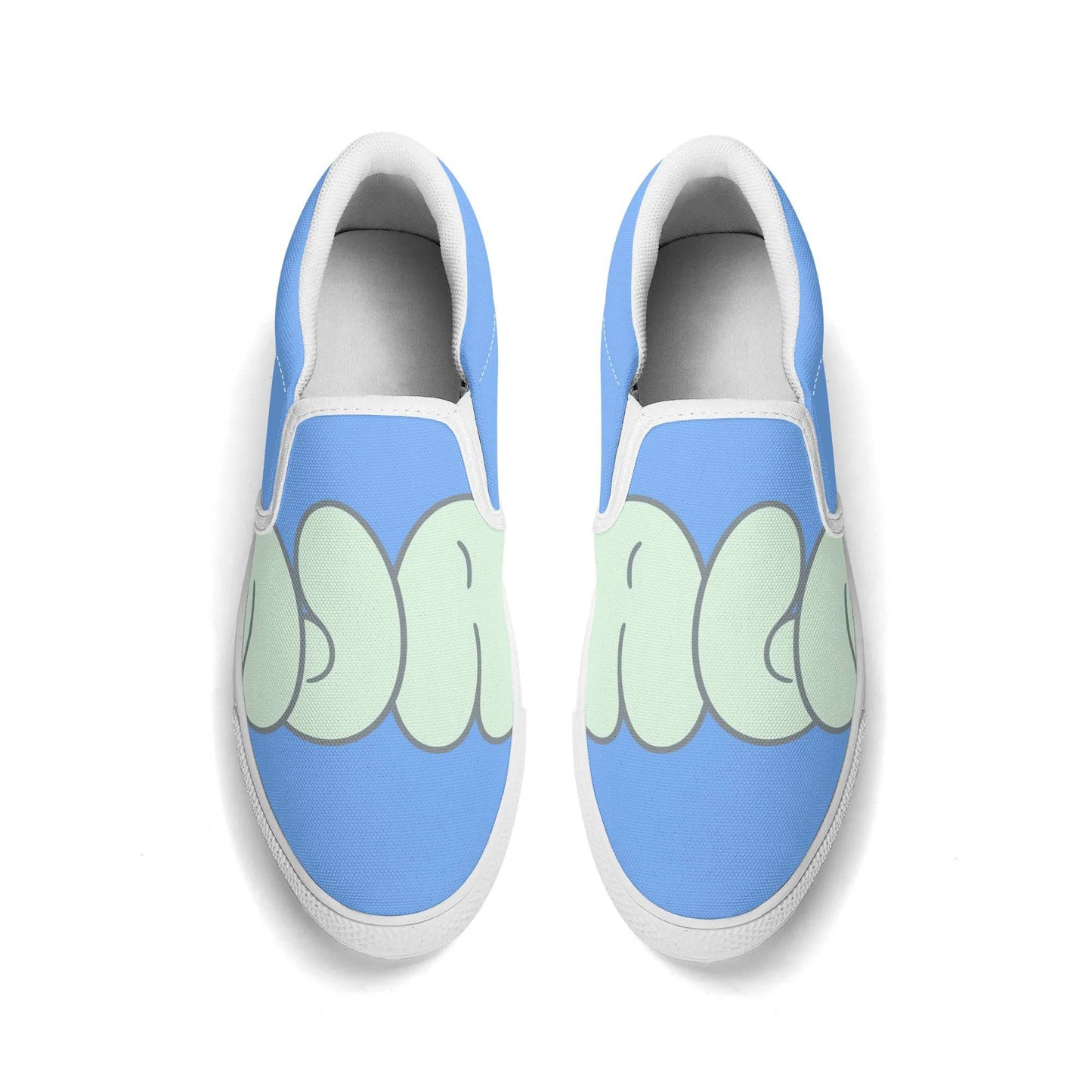 Personalized Classic Slip On Azure Blue - Weave West