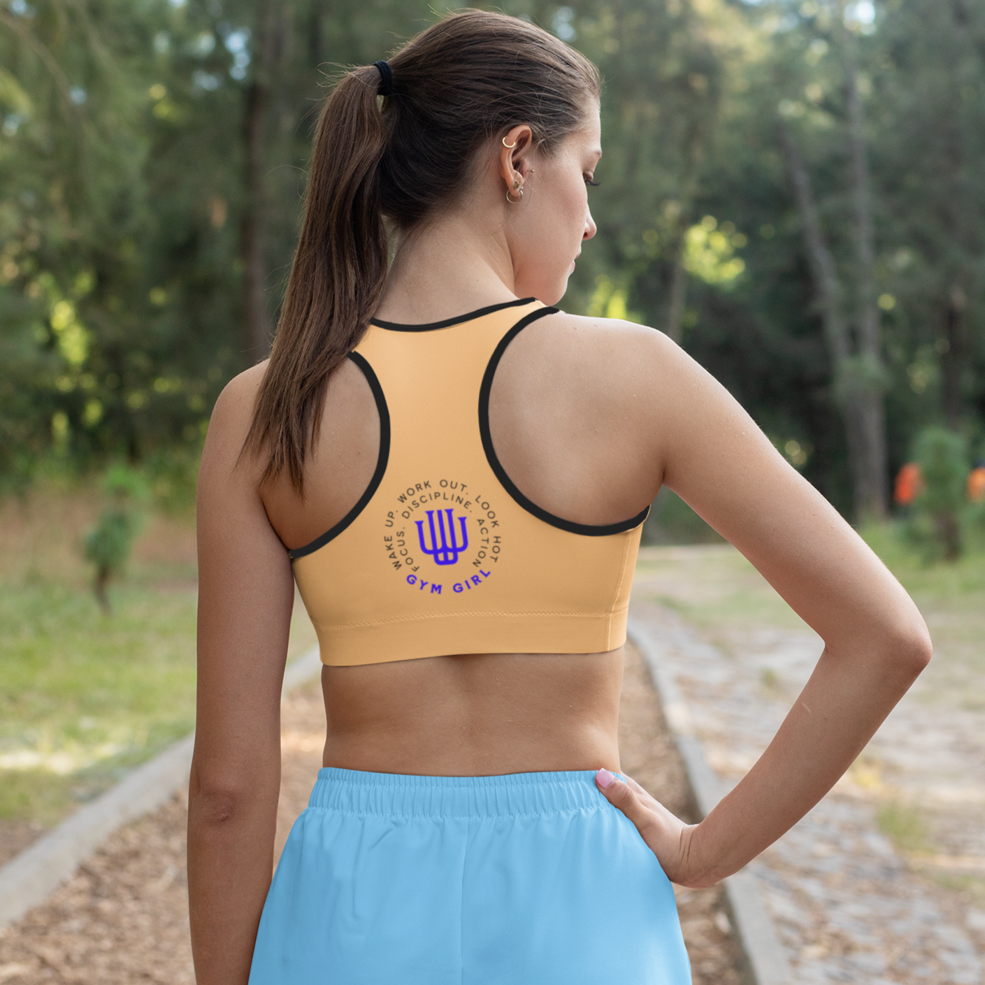 Casual Sports Bra WAKE UP. WORK OUT. LOOK HOT - Weave West