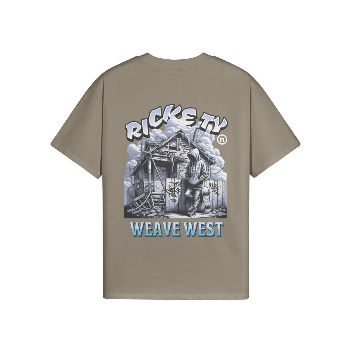 High Quality Cotton Oversized Loose-Fit Tee (Rickety) - Weave West