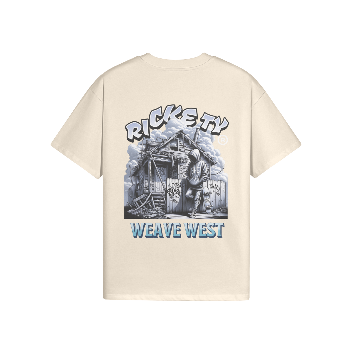 High Quality Cotton Oversized Loose-Fit Tee (Rickety) - Weave West