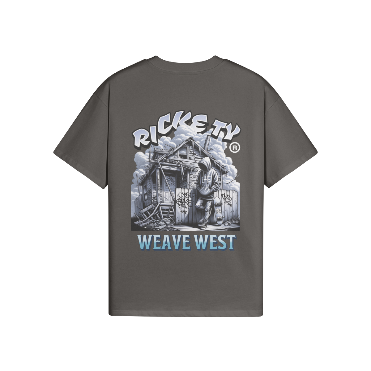 High Quality Cotton Oversized Loose-Fit Tee (Rickety) - Weave West