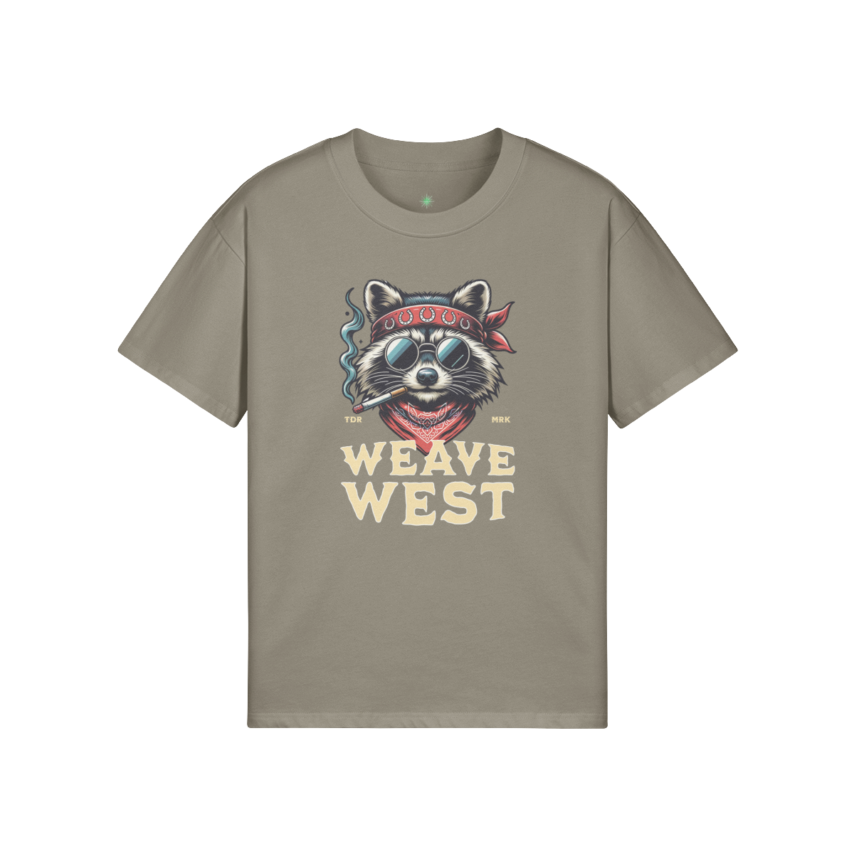 High Quality Cotton Oversized Loose-Fit Tee (Raccoon) - Weave West