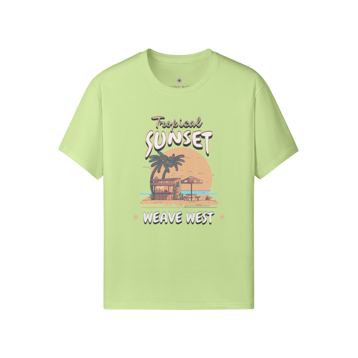 Premium Classic Fit Cotton Tee (Tropical Sunset) - Weave West