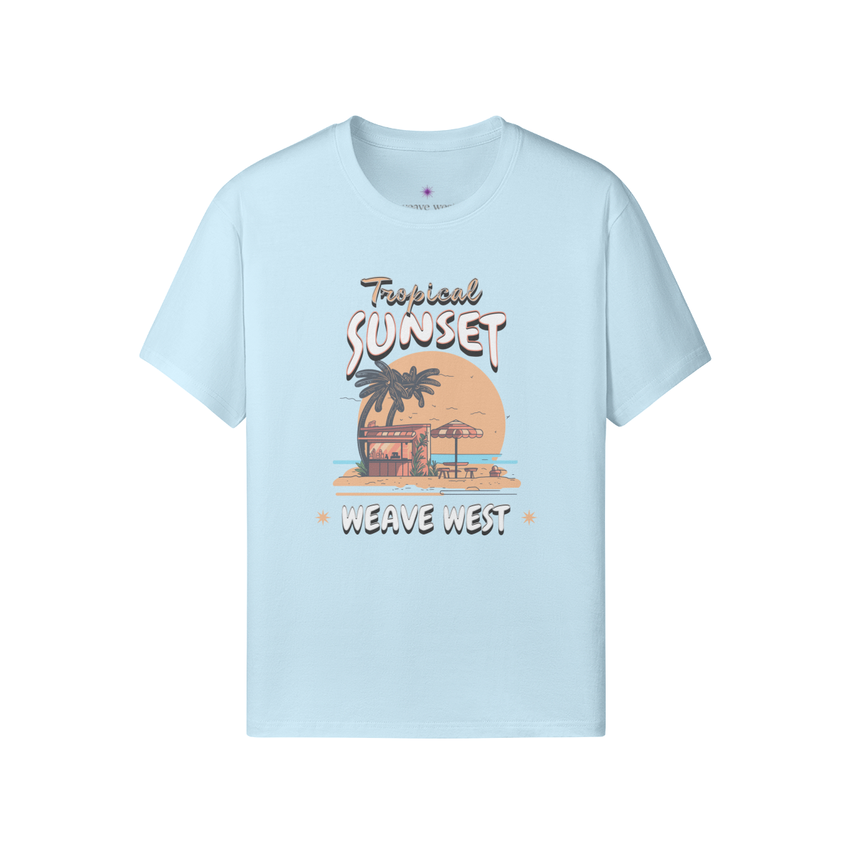 Premium Classic Fit Cotton Tee (Tropical Sunset) - Weave West