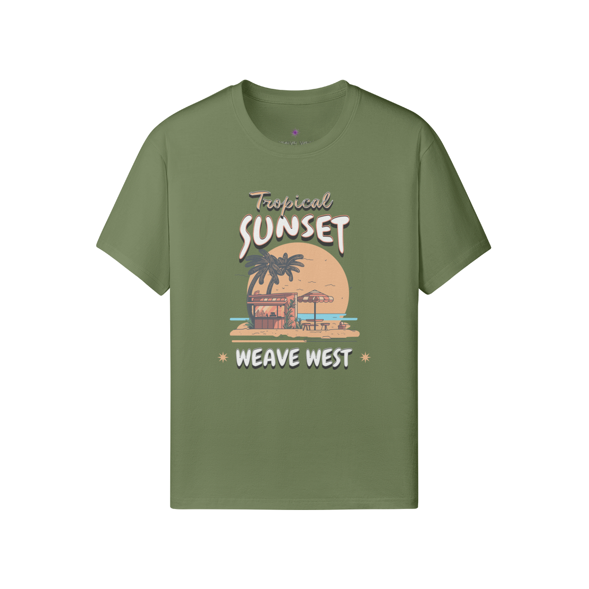 Premium Classic Fit Cotton Tee (Tropical Sunset) - Weave West