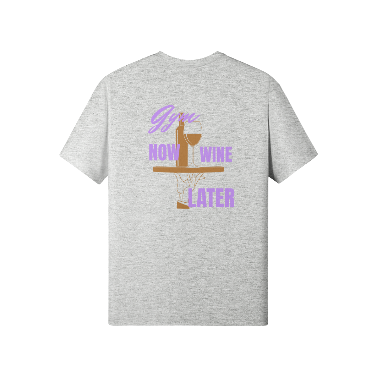 Premium Classic Fit Cotton Tee Gym Now Wine Later - Weave West