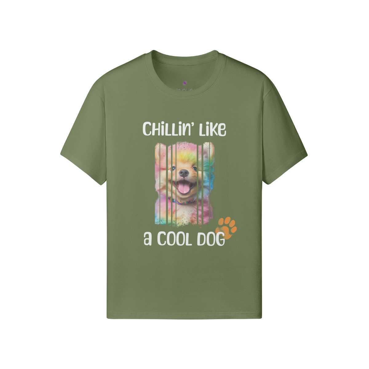 Unisex Funny Dog Cotton T Shirt (Chilling Like) - Weave West