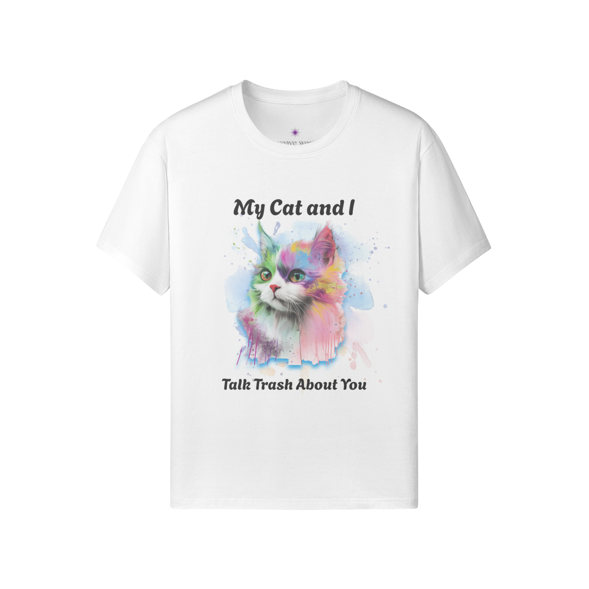 Unisex Funny Cat Cotton T Shirt (My Cat & I) - Weave West