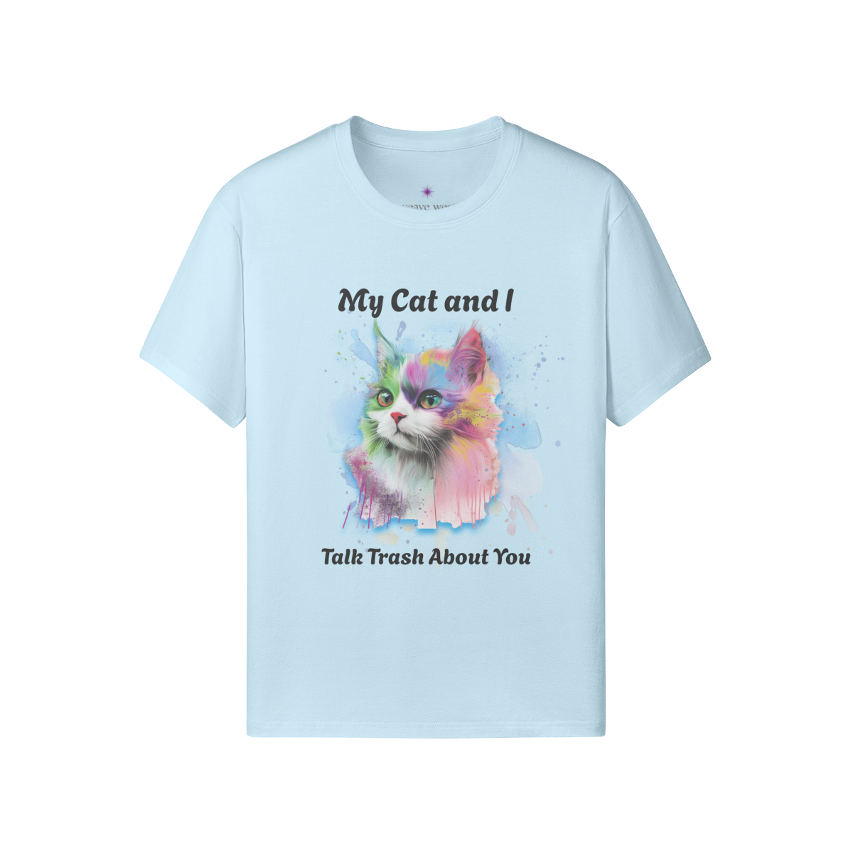 Unisex Funny Cat Cotton T Shirt (My Cat & I) - Weave West