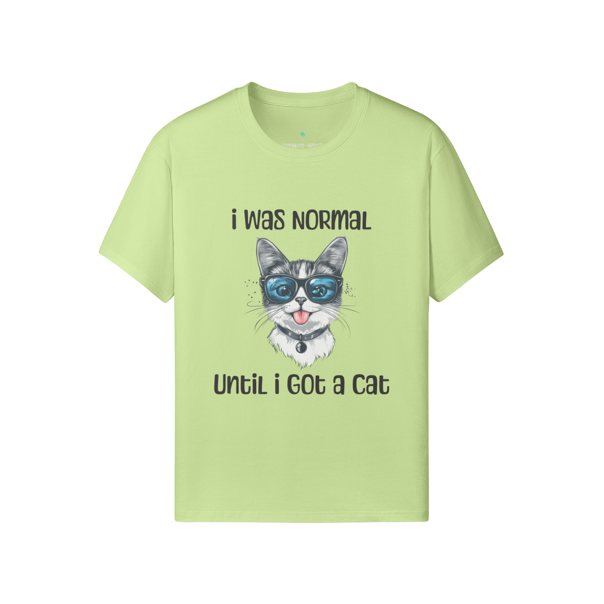 Unisex Funny Cat Cotton T Shirt (I Was Normal) - Weave West