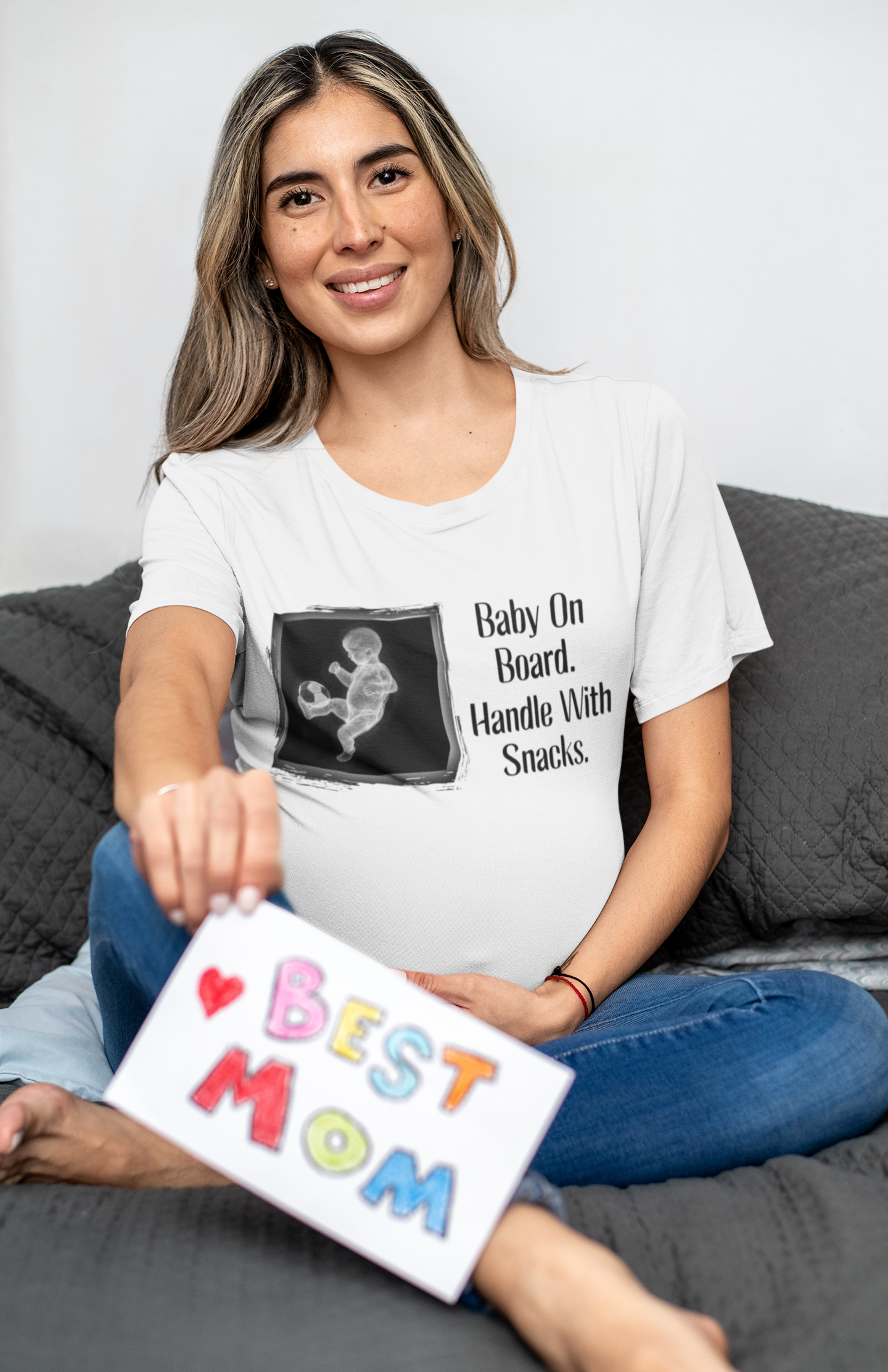 Custom Funny Pregnancy T-Shirt (Baby On Board) - Weave West