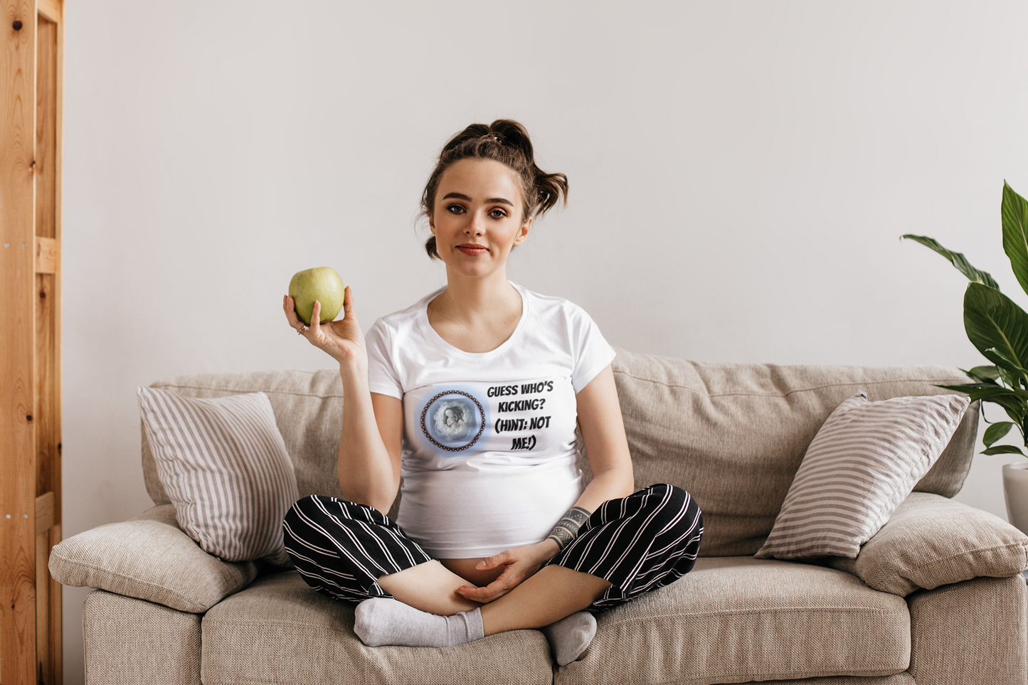 Custom Funny Pregnancy T-Shirt (Who Is Kicking?) - Weave West