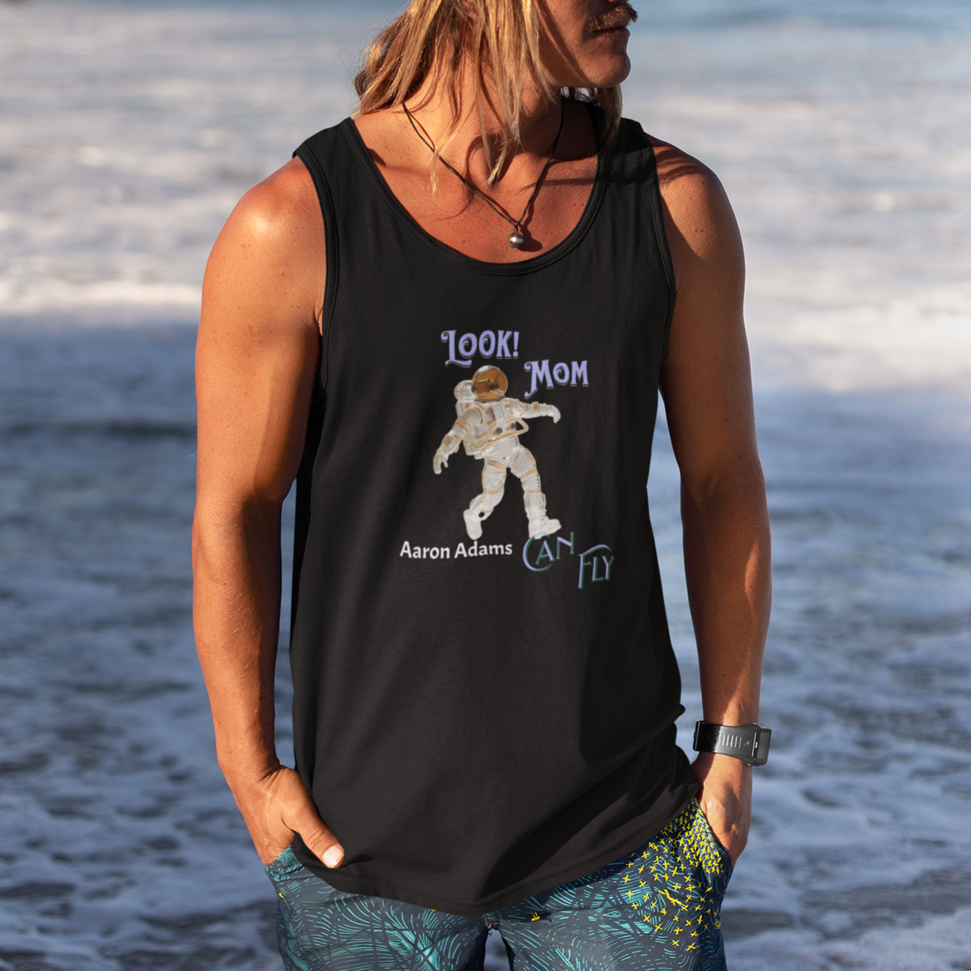 Personalized Polyester Wrinkle Free Sleeveless Tank (Look! Mom)