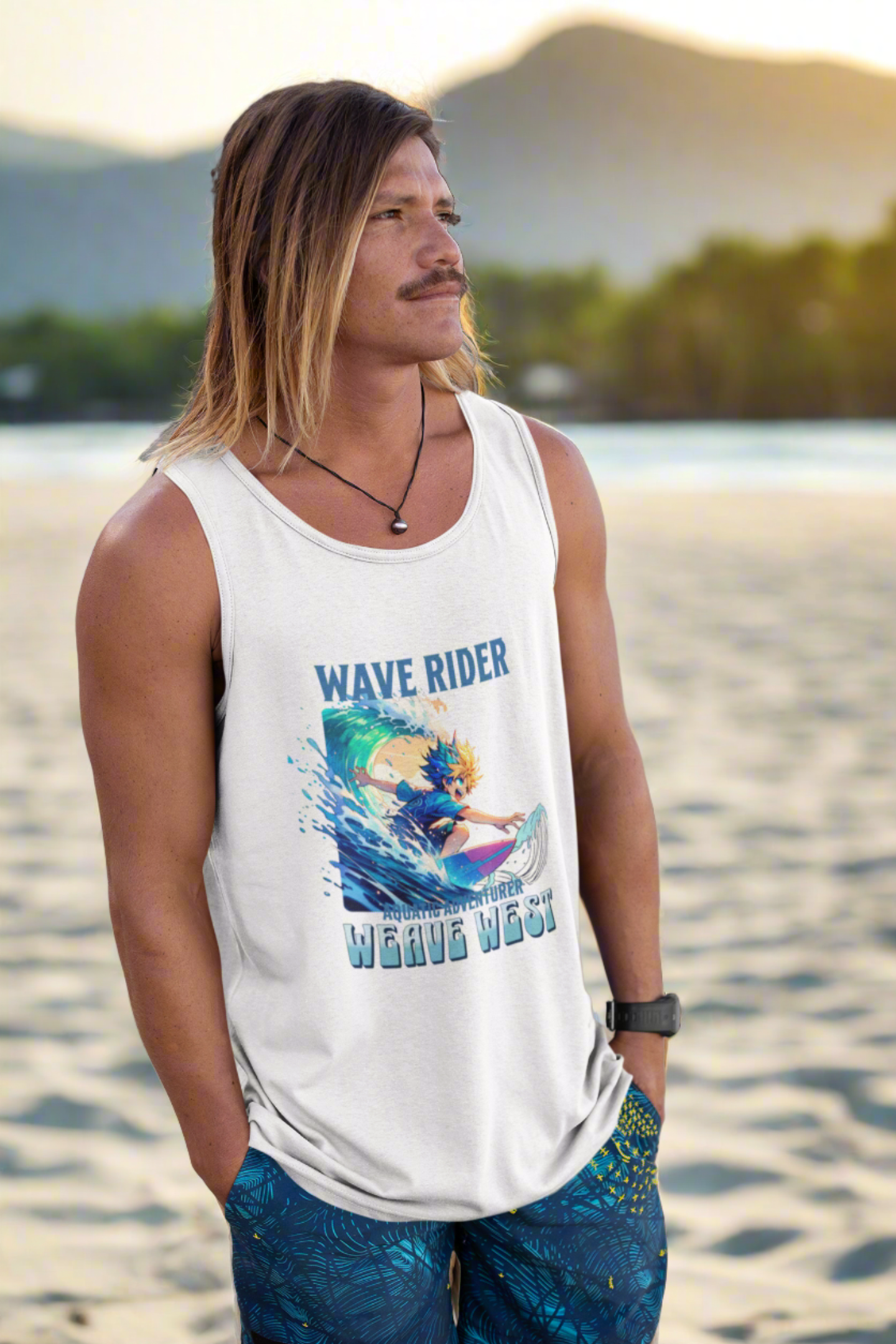 Polyester Wrinkle Free Sleeveless Tank (Wave Rider) - Weave West