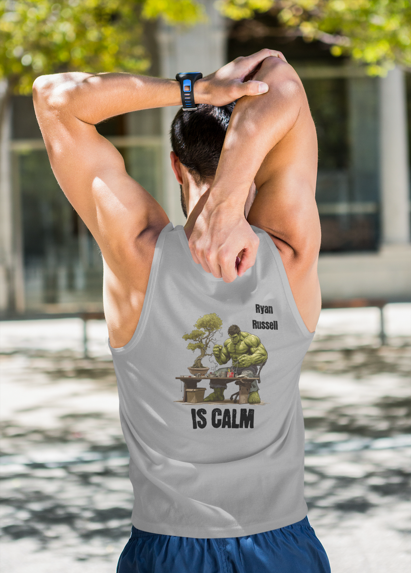 Personalized Polyester Body Fit Tank (Is Calm)