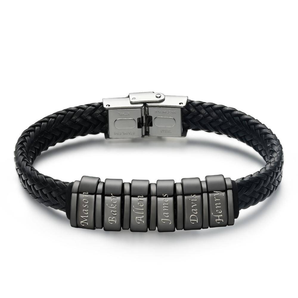 Thick Leather Bracelet with 1-6 Charms - Weave West