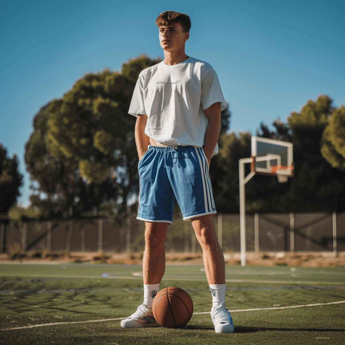 Micro Fiber Breathable Athletic Shorts (Stripe3) - Weave West