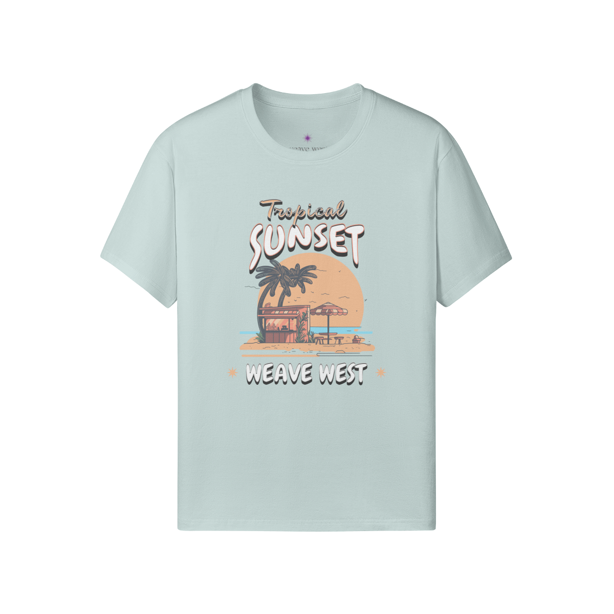 Premium Classic Fit Cotton Tee (Tropical Sunset) - Weave West