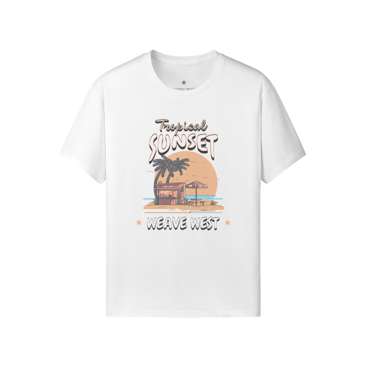 Premium Classic Fit Cotton Tee (Tropical Sunset) - Weave West