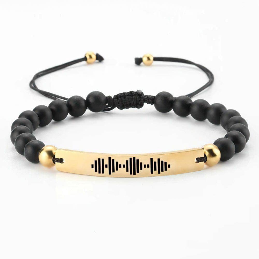 Custom Music Code Bracelet with Beads - Weave West