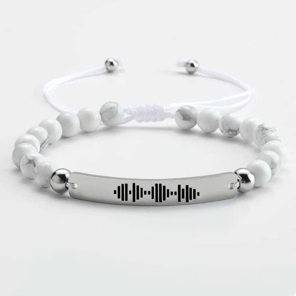 Custom Music Code Bracelet with Beads - Weave West