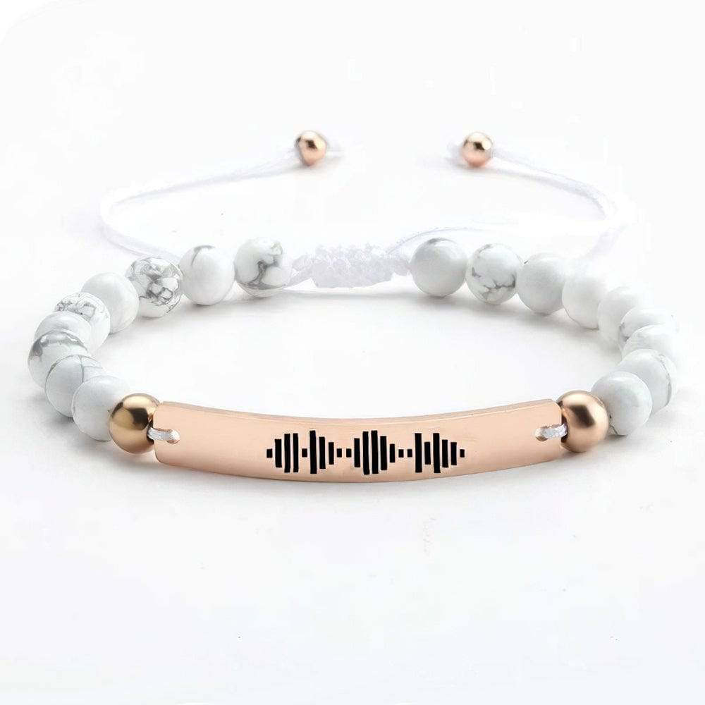 Custom Music Code Bracelet with Beads - Weave West