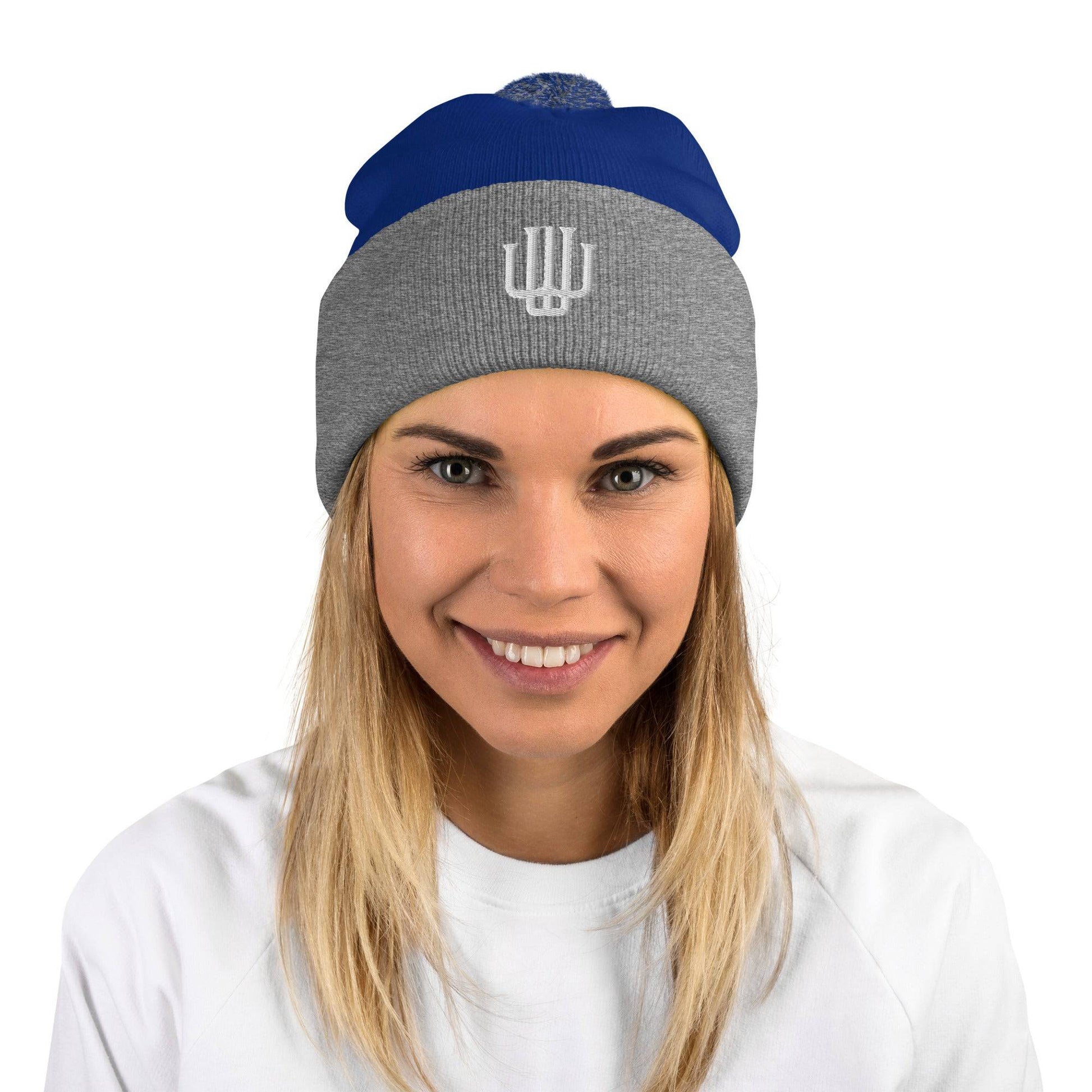 Embroidered Pom Pom Beanie Weave West 1 - Weave West