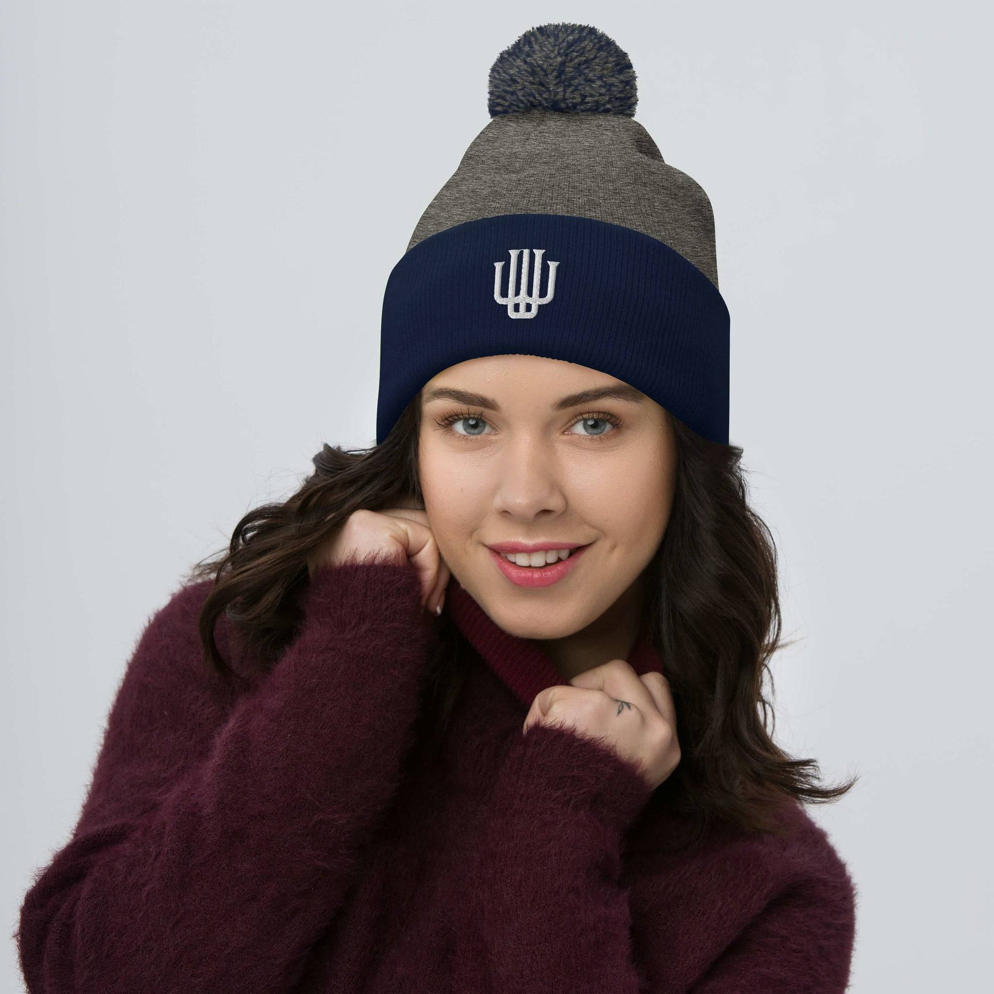 Embroidered Pom Pom Beanie Weave West 1 - Weave West