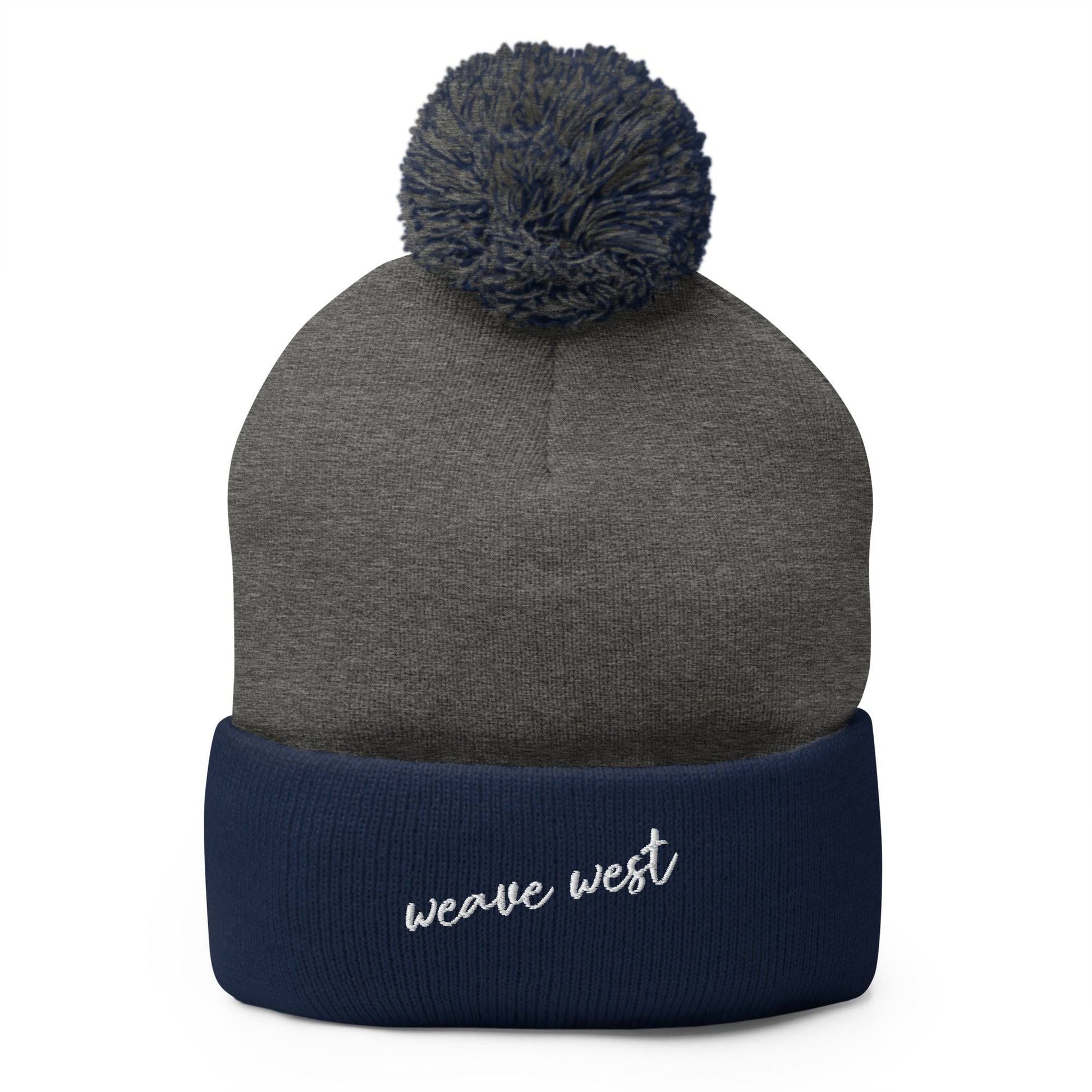 Embroidered Pom Pom Beanie Weave West 2 - Weave West