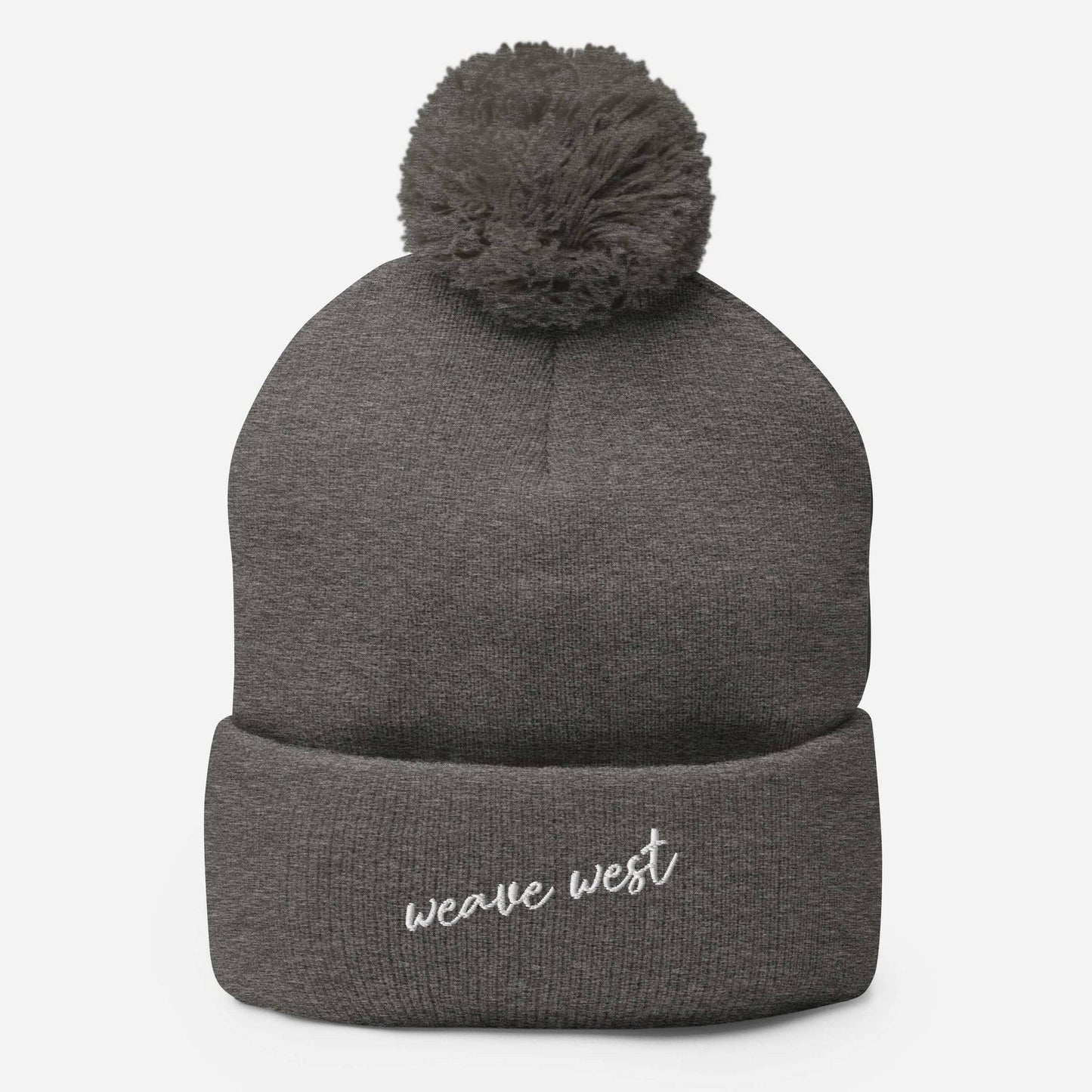 Embroidered Pom Pom Beanie Weave West 2 - Weave West