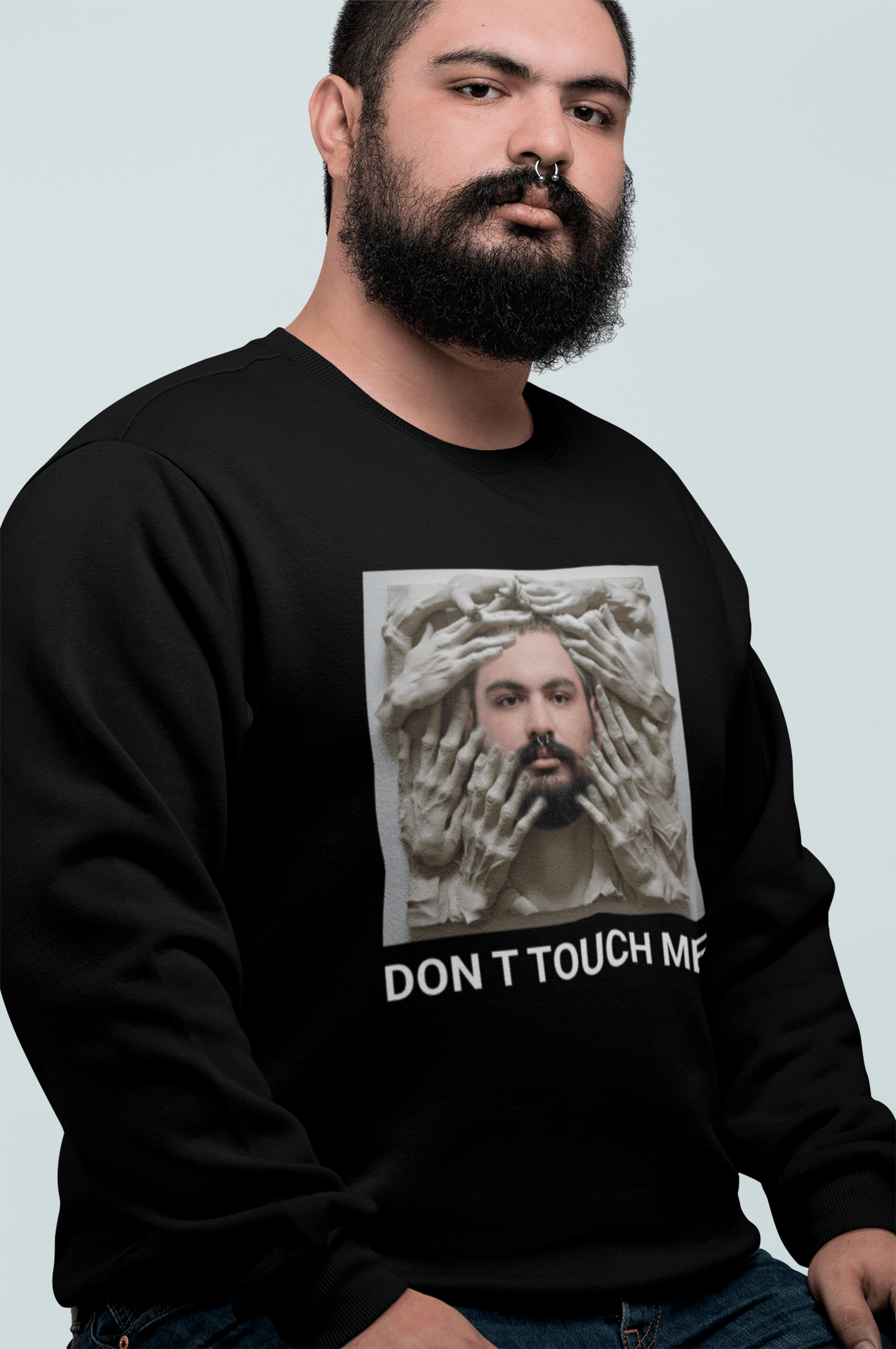 Men Custom Sweater (Don't Touch Me) - Weave West