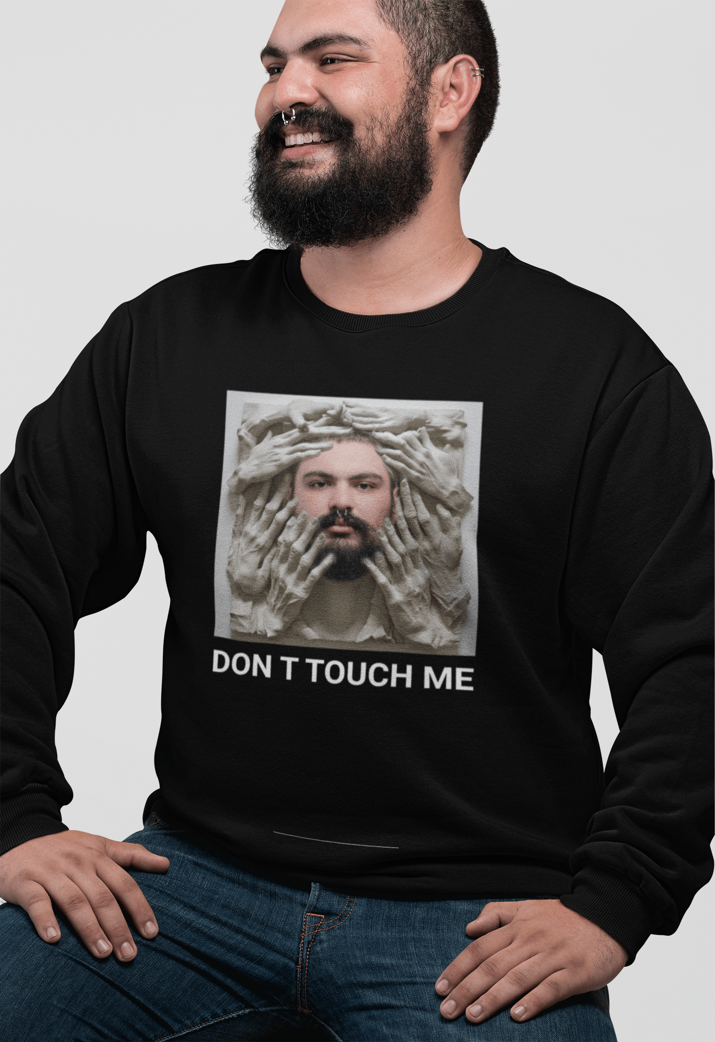 Men Custom Sweater (Don't Touch Me) - Weave West