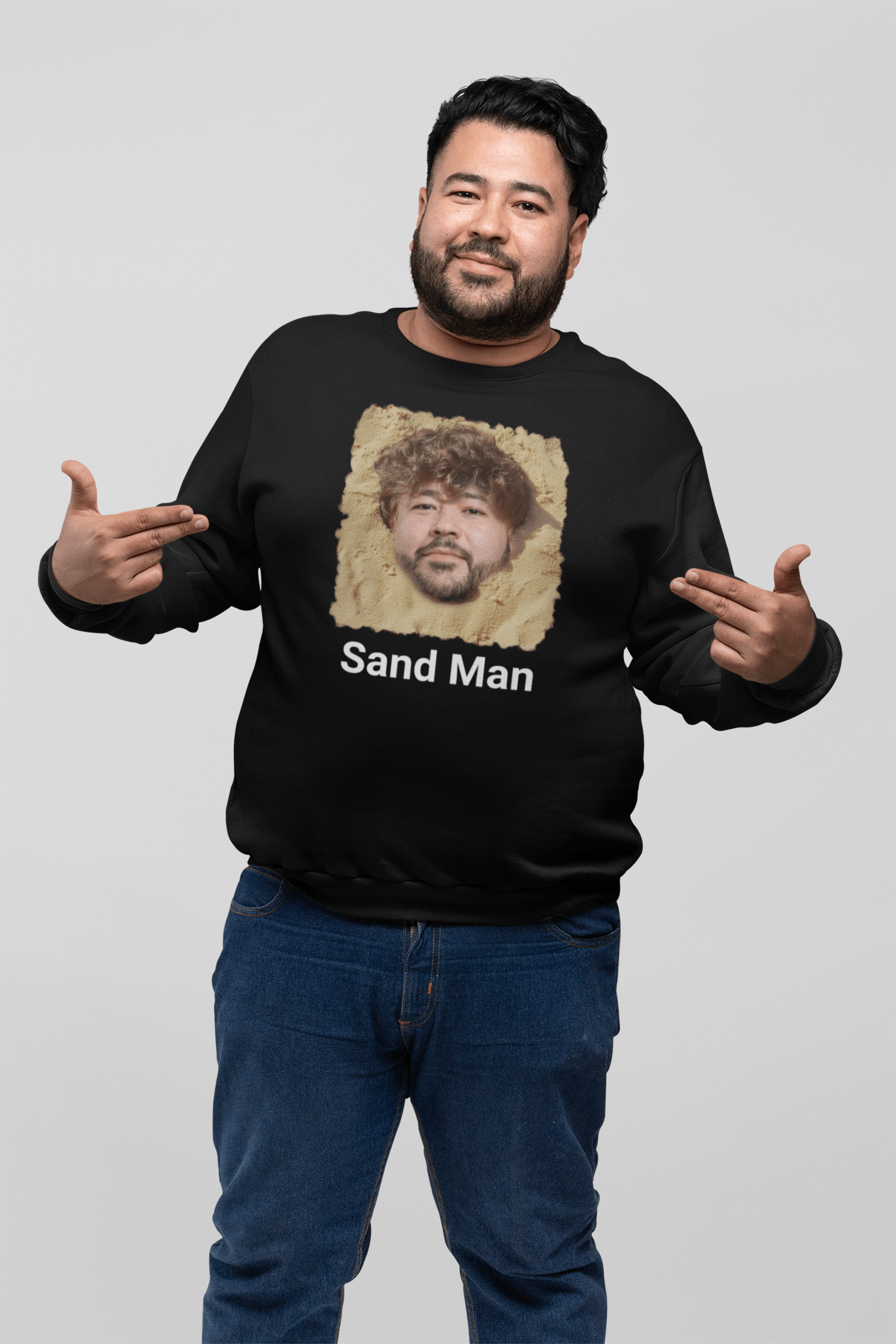 Men Custom Sweater (Sand Man) - Weave West