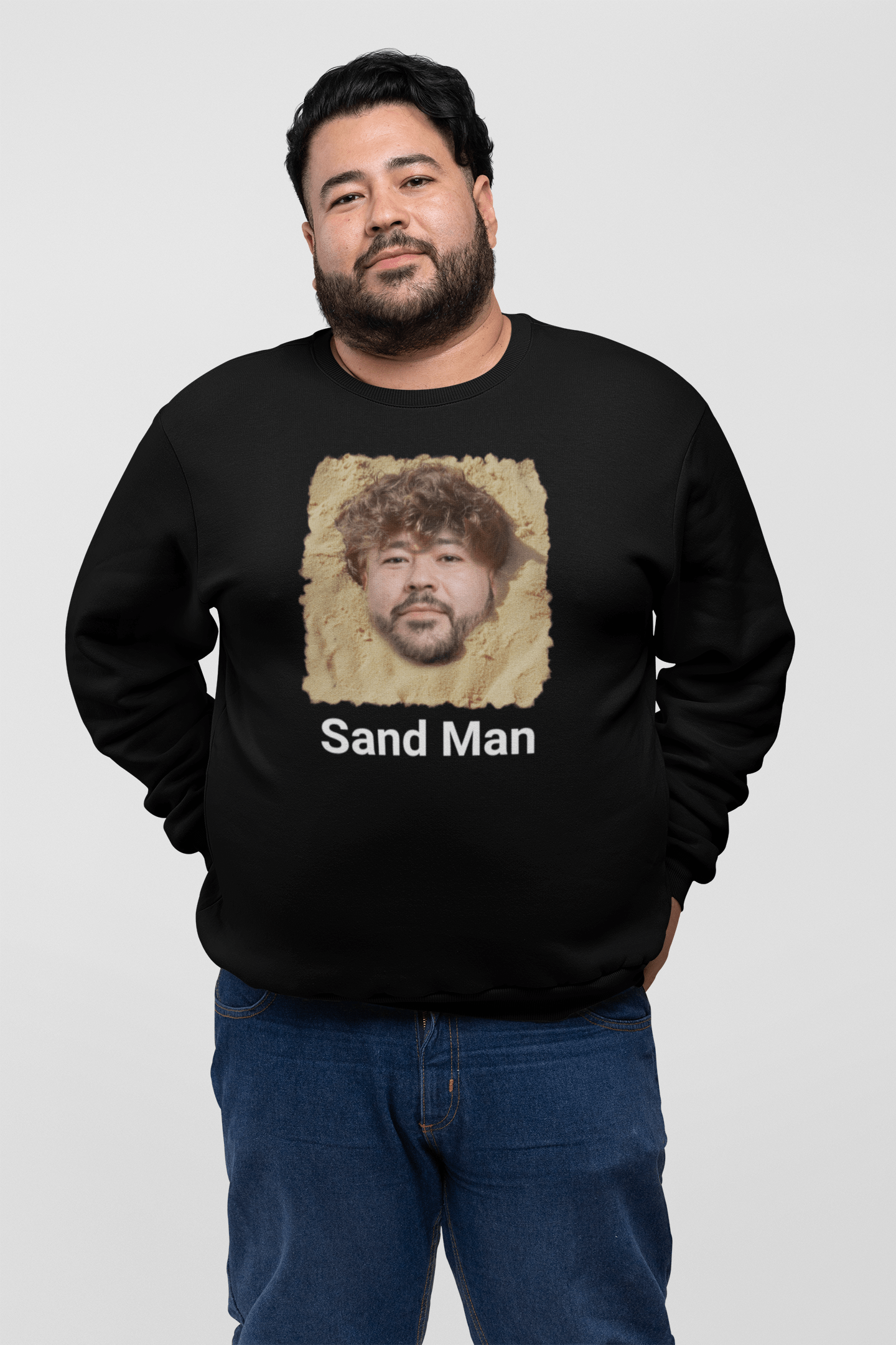 Men Custom Sweater (Sand Man) - Weave West