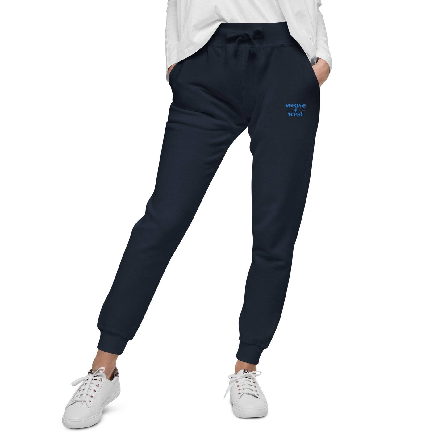 Soft Slim Fit Fleece Sweat Pants Signature 3 | Women Workout Sweat Pants - Weave West