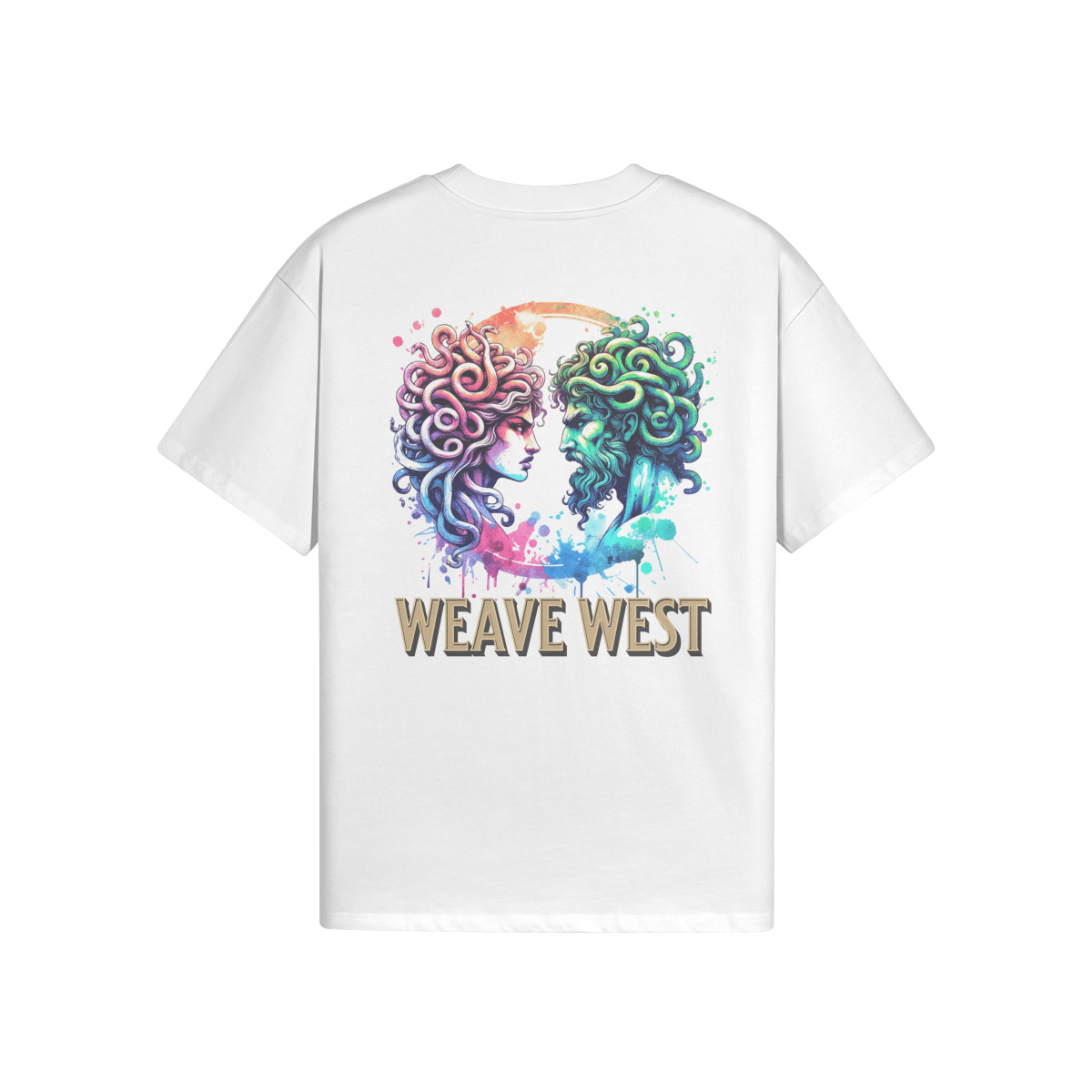 High Quality Cotton Oversized Loose-Fit Tee (Medusa Zeus In Love) - Weave West