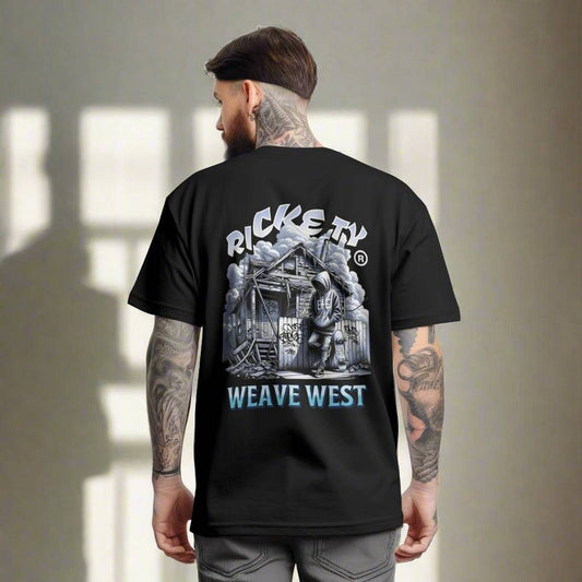 High Quality Cotton Oversized Loose-Fit Tee (Rickety) - Weave West