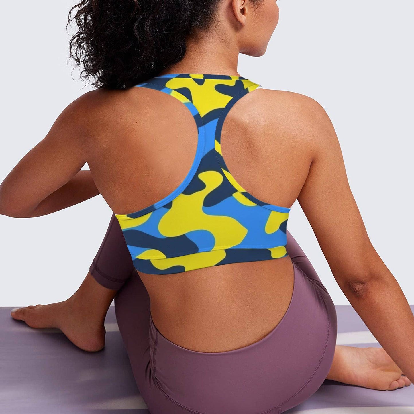 Racerback Sports Bra Camo | Women Comfortable Support Bra - Weave West