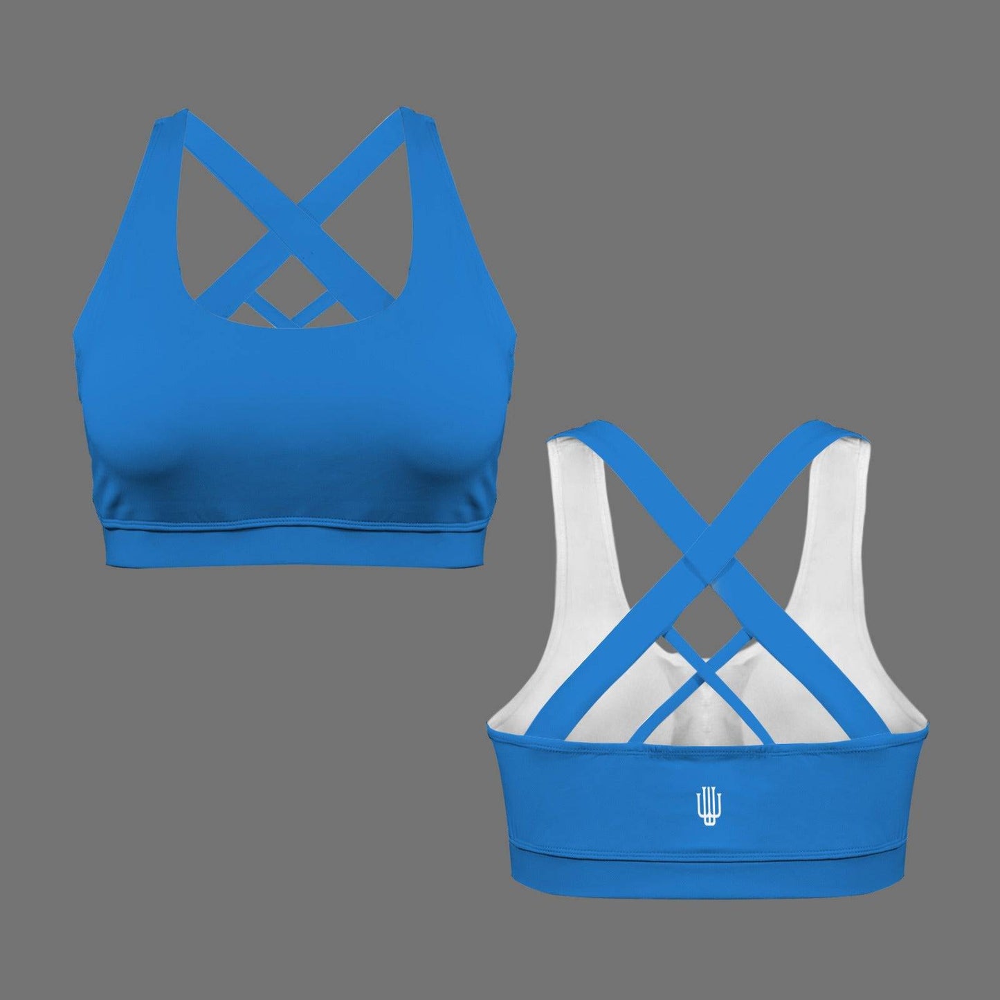 Crisscross Back Sports Bra Cobalt Wave | Comfortable Push Up Bra | Women Support Bra - Weave West