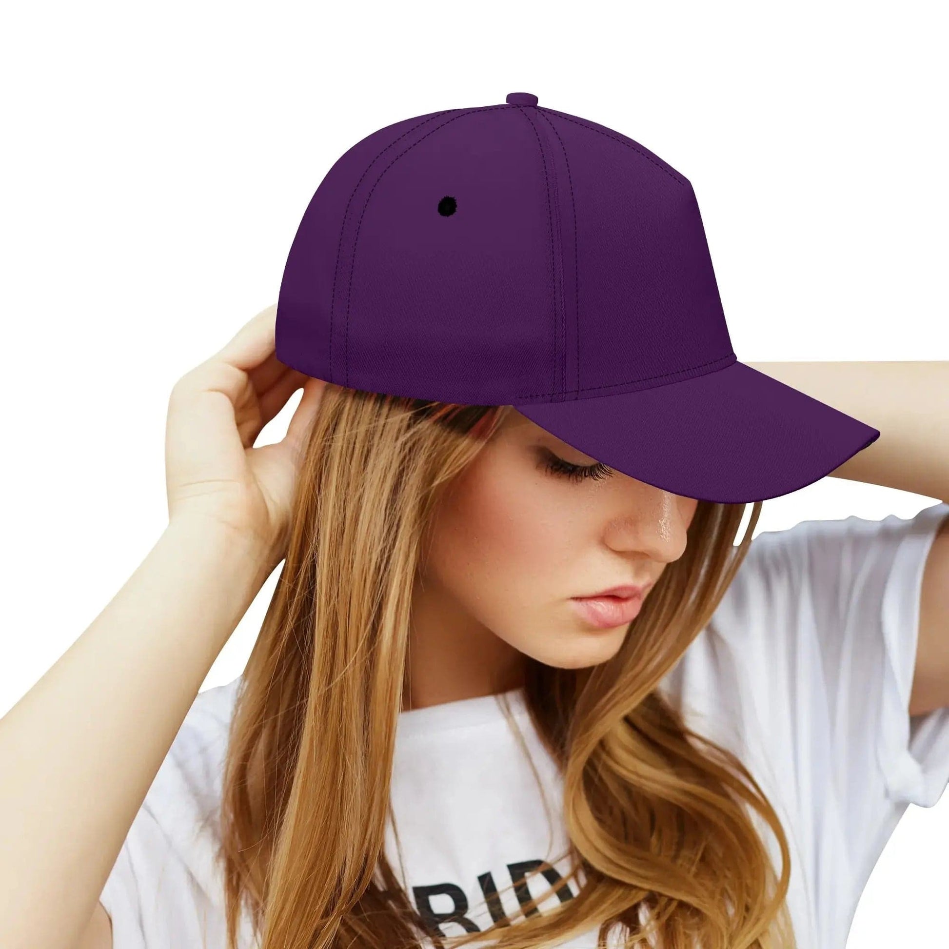 Customized Baseball Cap Plum Purple - Weave West