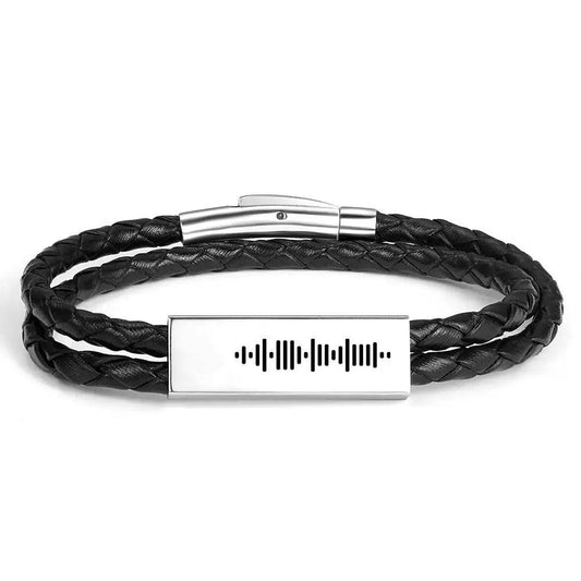 Music Code Leather Bracelet - Weave West