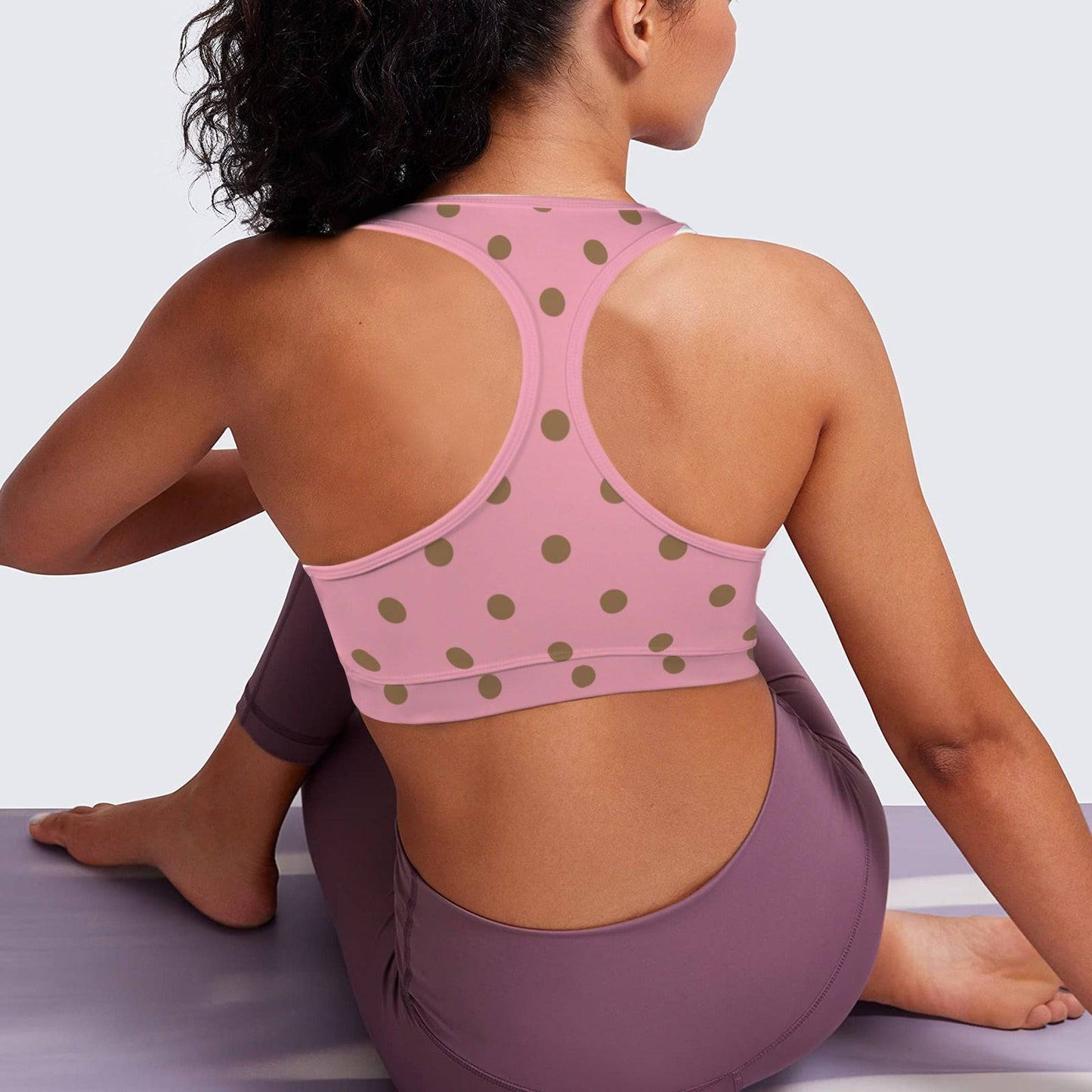 Racerback Sports Bra Dots | Women Comfortable Support Bra - Weave West