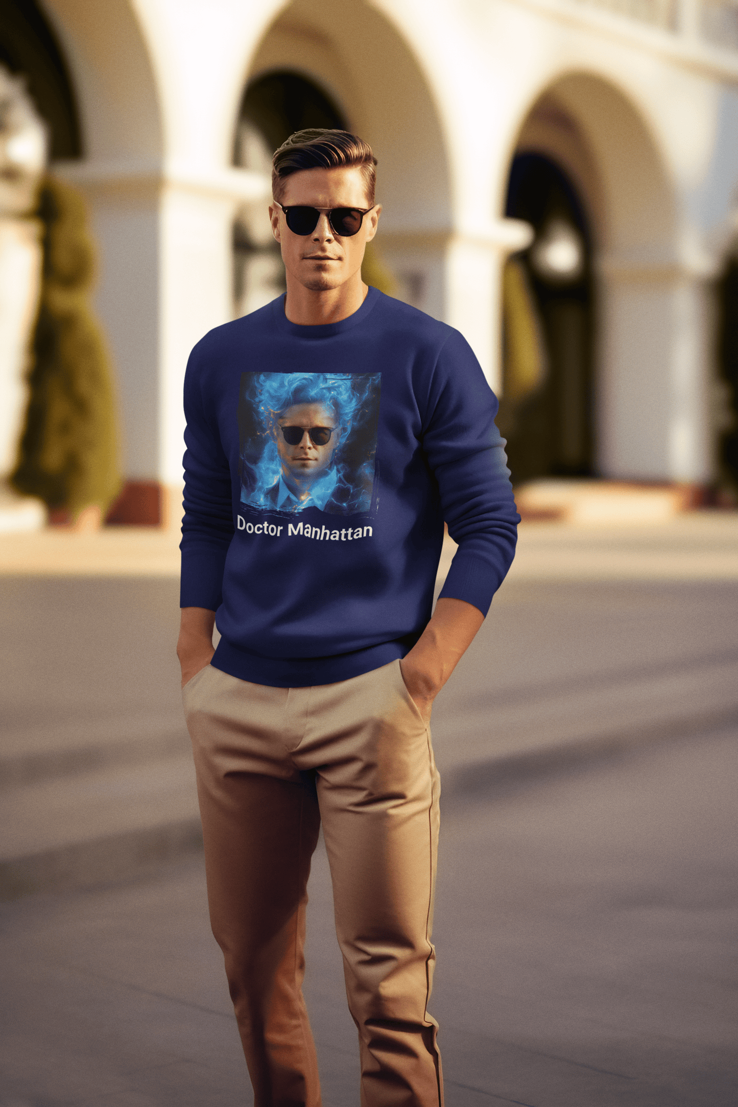 Men Custom Sweater (Doctor Manhattan) - Weave West