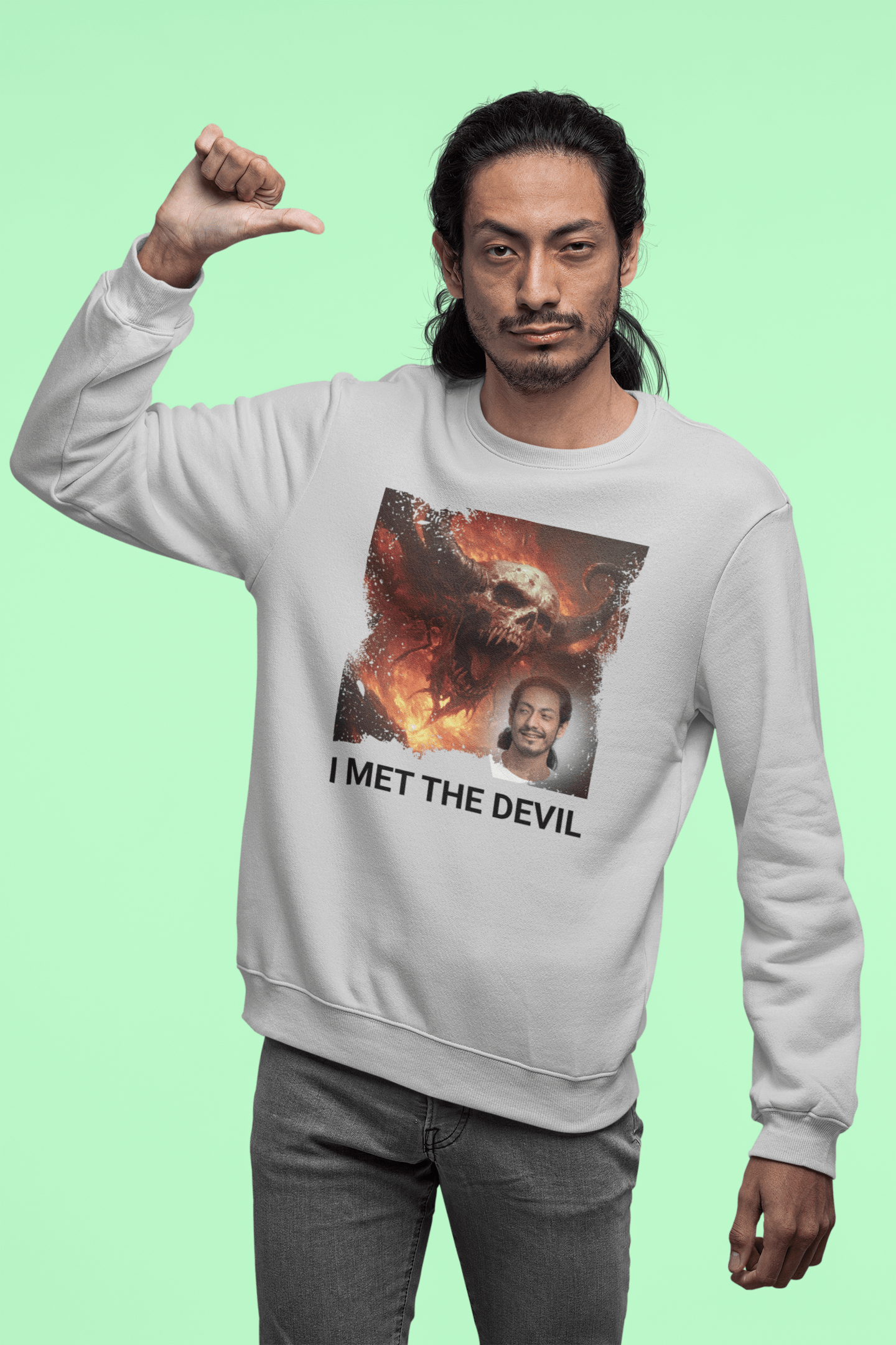 Men Custom Sweater (Devil) - Weave West