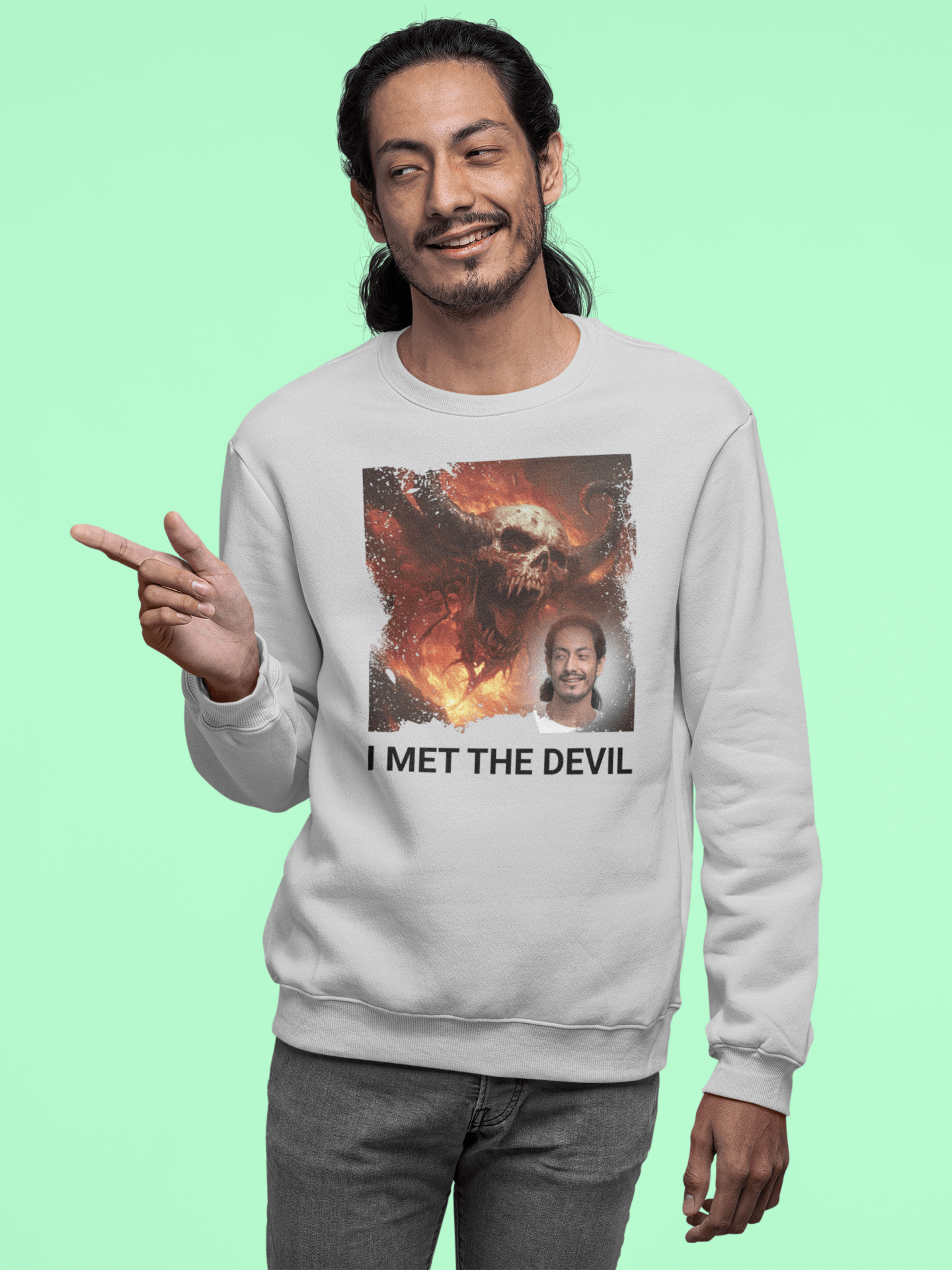 Men Custom Sweater (Devil) - Weave West