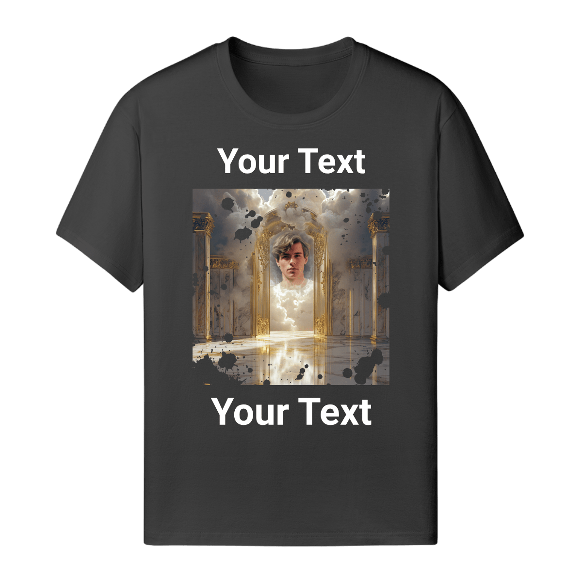 Custom Photo T Shirt Black (I'm Blessed) - Weave West