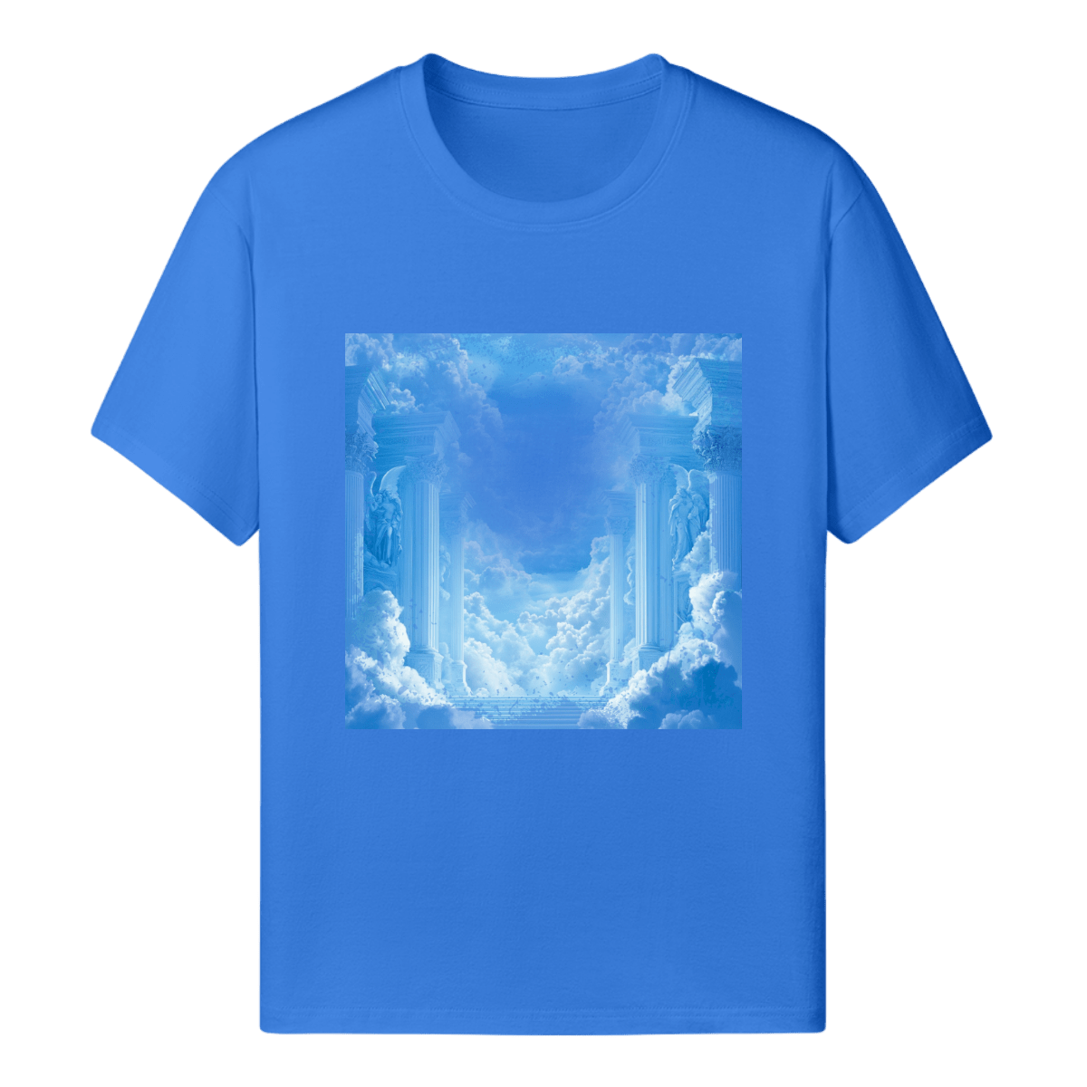 Custom Photo T Shirt Fun Blue ( Look! I m In Heaven) - Weave West